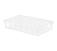 FRCOLOR Acrylic 6-compartment Breeding Box with Lid for Laboratory Specimen Storage and Incubation Studies, Fish Hatching Tray with Tight Seal, Easy-to-clean Aquarium Fish Egg Incubator