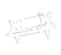 FRCOLOR Acrylic Black Vinyl Record Display Stand Desktop Holder Large Capacity Simple CD Organizer Document Holder for Home Work Space