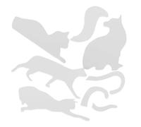 FRCOLOR Acrylic Cat Quilting Template Ruler Small Size for Sewing Crafts DIY Animal Patchwork Tool Acrylic Quilting Template for Precise Fabric Cutting