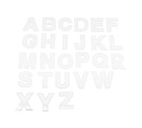 FRCOLOR Acrylic English Letters Templates with Cut Holes, 26pcs DIY Leathercraft Stencils Set for Handmade Crafts and Leatherworking Tools