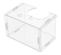 FRCOLOR Acrylic Hamster Hideout Small Gerbil Hideaway House for Hedgehog Guinea Pig Rat Small Animal Habitat Decor with Sunny Room for Cozy Shelter