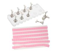 FRCOLOR Acrylic Nail Art Practice Display Stand Rectangular Base for Manicure Training Includes Silver Chess and Clay Pads for Indoor Salon Use