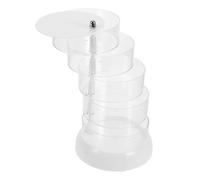 FRCOLOR Acrylic Rotating Organizer Display Box Rotating Jewelry Organizer for Hair Tie Holder Storage Box Compartments