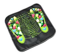 FRCOLOR Acupressure Foot Massage Mat for Pain Relief and Relaxation, Pp Material with Stone Design, Space Saving for Use After Walking Or Long Time Working, Black Reflexology Pad