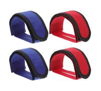 FRCOLOR Adjustable Bike Pedal Straps Nylon Foot Straps 4pcs with Hook and Loop Closure and Easy Assembly for Bicycle and Bike Pedals Universal Compatibility for Cycling and Fitness