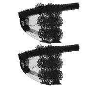 FRCOLOR Adjustable Black Lace Anti-slip Shoe Strap Belt with High Tenacity Elastic Band, Prevents Shoes from Falling, for Formal and Informal Occasions