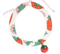 FRCOLOR Adjustable Cat Collar with Bell for Pets, Cozy Cotton Cloth Material, Chic Design, Comfortable Fit Suitable for Cats Weighing 2.5-6kg, for Christmas and Photo Shoots