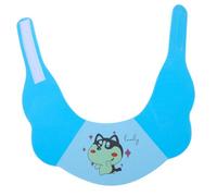 FRCOLOR Adjustable Hair Washing Visor for Bathing Shampoo Shield with Large Brim Blue Head Washing Cap Protects Eyes and Face Safe Non Toxic Bath Accessory for Boys