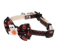 FRCOLOR Adjustable Halloween Themed Pet Collar for Kitten and Dog with Polyester Material and Neck Circumference 18-32cm, for Party and Outdoor Places, Pet Neck Decoration