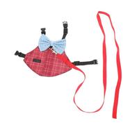 FRCOLOR Adjustable Rabbit Harness Set Gentleman Style Bunny Outfit with Leash for Small Pets Breathable Soft Fabric Comfortable Fit for Outdoor Walks and Festive Dressing