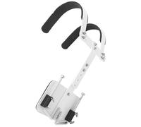 FRCOLOR Adjustable Snare Drum Holder Aluminum Alloy Back Frame with Strap for Marching Drummers Beginner to Professional White