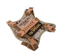 FRCOLOR Adjustable Tactical Cat Harness and Leash with Escape Design Padded Vest Style for Small Dogs and Cats Secure Metal D-ring for Walking and Training Camouflage Pattern with