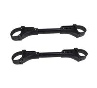 FRCOLOR Adjustable Twin Stroller Connector 2pcs, Aluminum Connectors for Turning Two Single Prams into Double Pushchairs, Lightweight for Walking and Outing, Black