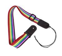 FRCOLOR Adjustable Ukulele Strap Dark Rainbow Fabric Shoulder Strap for Soprano Tenor Concerts Comfortable Soft Design Reducing Shoulder Fatigue Hawaiian Festival Ukulele Accessory