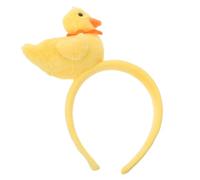 FRCOLOR Adjustable Yellow Plush Duck Headband for Women, Lightweight Cloth and Plastic Material, for Birthday Photo and Halloween Parade Costume Accessories