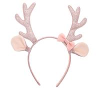 FRCOLOR Adorable Deer Antler Headband Sequin Bow Light Comfortable Hair Hoop for Boys and Girls Parties Weddings