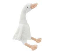 FRCOLOR Adorable White Swan Plush Doll Soft Unique Soothing Goose Stuffed Animal for Bedroom Decoration Gift
