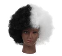 FRCOLOR African Curly Wig for Women Short Synthetic Afro Wig for Cosplay Parties and Daily Wear for Black Women