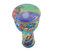 FRCOLOR African Djembe Drum Lightweight PVC Hand Drum for Beginners and Children - Classic Simple Design Painted Pattern, Easy to Carry Percussion Instrument for Performance and Playing