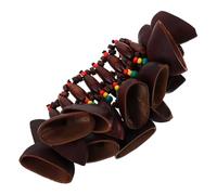 FRCOLOR African Tribal Style Nut Shell Bracelet Percussion Wrist Rattle Musical Instrument for Men and Women with Melodious Sound and Cultural Integration Accessory