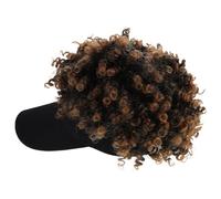 FRCOLOR Afro Short Curly Wig Hat for Women Comfortable High Temperature Fiber Cap with Spring Curls Convenient Stylish African Style Hairpiece for Party and Daily Wear