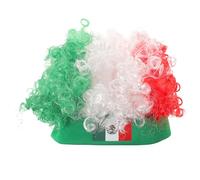 FRCOLOR Afro Wig Soccer Flag Wig Accessory Fluffy Fiber Material Bold Soccer Look Eye-catching Instant Fan Transformation Cosplay Sporting Occasions