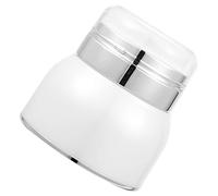 FRCOLOR Airless Pump Dispenser Bottle Pearlescent White Slip Thickened Base Lotion Container for Travel Toiletry Cosmetic Cream Pump Jar for Lotion Conditioner and Cream Storage