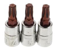 FRCOLOR Alloy Star Socket bits 3pcs Impact Wrench Socket Set with Extension Rod Designed for Automotive Maintenance Applications