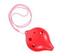 FRCOLOR Alto C Resin Ocarina with Neck Strap Professionally Tuned Wind Instrument for Beginners Vibrant Design Handheld Flute for School Bands and Personal Practice