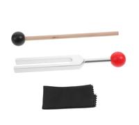 FRCOLOR Aluminum Alloy Tuning Fork with Mallet Cleaning Cloth Storage Bag for Chakra Healing Yoga Sound Therapy Instrument for Relaxation and Spiritual Purification
