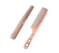 FRCOLOR Aluminum Barber Comb Set Detangler Hairdressing Tool Professional Salon Combs for Men Women