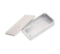 FRCOLOR Aluminum Guitar Pedal Enclosure Box for DIY Electric Guitar Effect Pedals - Stomp Box Case with Wear-Resistant Silver Metal Housing, Practical Die-Cast Effect Enclosure