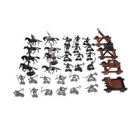 FRCOLOR Ancient Soldier Figurine Middle Ages Military Model with Accessories Lifelike Plastic Army Play Figures for Historical Role Playing and Desktop Decoration