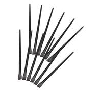 FRCOLOR Angled Eyeliner Brush Set and Plastic Handle Black 12pcs with Ultra Thin Precision Versatile Application Flat Slanted Blade Design for Winged Cat Eye Makeup for Travel Use