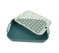 FRCOLOR Anti-fall Bunny Cage Toilet with Litter Box for Rabbits Guinea Pigs Hamsters and Small Pets Pet Potty Trainer for Indoor Use in Living Rooms and Gardens