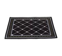 FRCOLOR Anti-skid Doormat Polyester Floor Pad Diamond Pattern | Black Home Floor Mat, Anti-skid Bottom and Cushioning, Hallway Runner Spot for Wood Floors