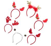FRCOLOR Antler Headband Set Cat Ear Hairband for Women Girls Xmas Birthday Party Hair Accessories Random Style