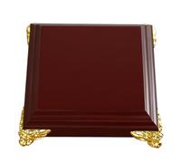 FRCOLOR Art-Ware Storage Base Wooden Square Plinth 12X12X3.5Cm for Buddha Statue and Rare Stone Display Rack for Living Room