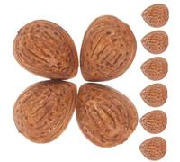 FRCOLOR Artificial Almonds Model 10pcs, Realistic Simulation Nuts for Home Decor, Plastic Faux Almonds Props for Photography and Holiday Party Decorations