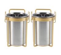 FRCOLOR Ashtrays Ash Holders Stainless Steel Wall Mounted 2pcs Punch Saving with Separate Structure Design for Places and Meeting Rooms