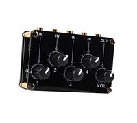 FRCOLOR Audio Mixer System for Home Entertainment Portable Passive Mixer Without Battery High Sound Quality for Phones Computers Game Consoles