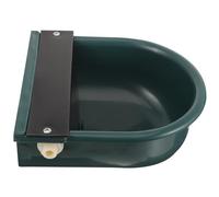 FRCOLOR Automatic Cow Waterer Livestock Water Feeder with Float Valve Green Plastic Cover Outdoor Drinking Bowl for Cattle Sheep Goat Farm Use