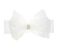 FRCOLOR Baby Bow Headband White Lace Bow Knot Comfortable to Touch Elegant Appearance All-matched Style Newborn Photography Props