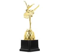 FRCOLOR Ballet Dance Trophy with Sturdy Base Golden Plastic Award for Dance Competition Winners Souvenir