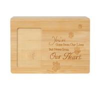 FRCOLOR Bamboo Pet Ash Container Small Cremation Urn for Cats and Dogs Wooden Pet Bone Ash Casket Memorial Box