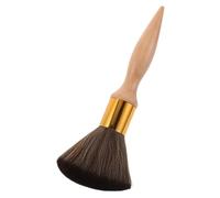 FRCOLOR Barber Neck Duster Brush Soft Bristle Hair Cutting Tool with Long Wooden Handle for Removal for Barbershop and Home Grooming