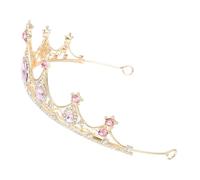 FRCOLOR Baroque Bridal Crown for Women Rhinestone Inlaid Elegant Tiara Headband for Weddings Birthdays and Stage Performances Accessory for Special Occasions