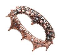 FRCOLOR Baroque Crown Wedding Tiara Rhinestone Sparkling Queen Headband Hair Accessory Bachelorette Prom Pageant Crown for Women Bridal Party Bride Headpiece