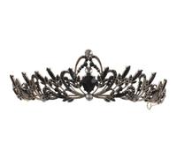 FRCOLOR Baroque Luxury Crown for Wedding Rhinestone Tiaras for Women Crystal Hair Accessories Goth Headpiece for Medieval Princess Costume Vintage Bridal Tiara