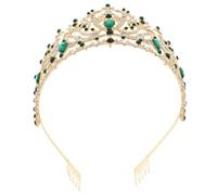 FRCOLOR Baroque Queen Crown Rhinestone Crystal Headband Bridal Tiaras for Weddings Cosplay Parties Comfortable Fit Versatile Bridal Hairpiece for Women